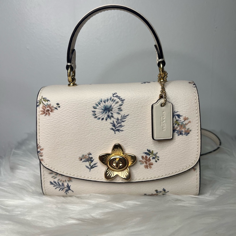 Coach Cream Floral Crossbody Bag